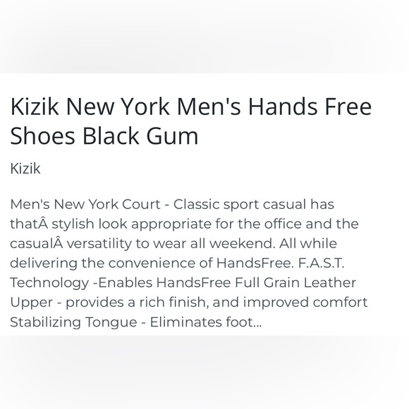 New Kizik New York Black Gum Wide Men’s 8.5 With Original Box . - Picture 11 of 17